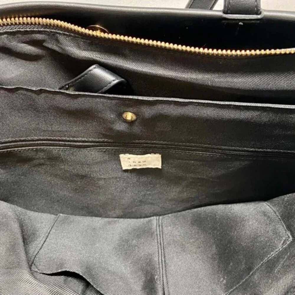 Laptop Bag Breifcase Purse A New Day Women's‎ Black Gold Shoulderbag Target EUC